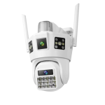 دوربین مداربسته بی‌سیم وای‌فای دو لنز مدل S39-WiFi با دید در شب رنگی