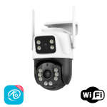 دوربین مداربسته بیسیم دو لنزه 3 مگاپیکسل با چرخش 360 درجه | نرم‌افزار O-Kam Pro