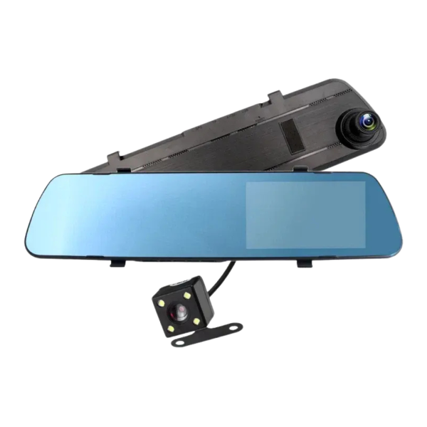 دوربین ثبت وقایع خودرو دو دوربینه آینه ای مدل BlackBox DVR Full HD