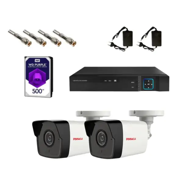 پکیج کامل دوربین مداربسته پیناکل PHC-4220 دو عددی